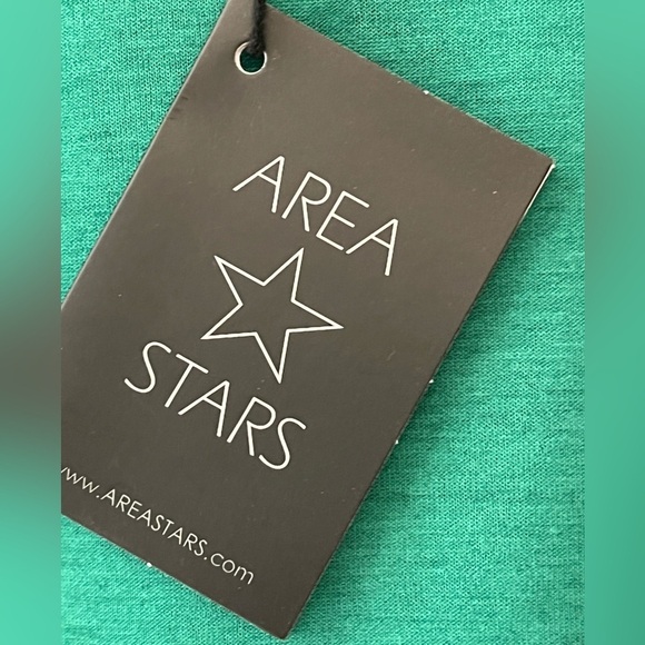 Area Stars NWT Woven Puff Long Sleeve A Line Dress in Kelly Green Size Med. - Picture 10 of 11